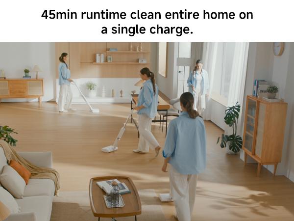 DREAME FloorX 100 Plus Cordless Electric Mop with 2 Bonus Roller Brushes, 45min Runtime, Lightweight 5.1 lbs, Dual-Tank Design, Self-Cleaning Brush