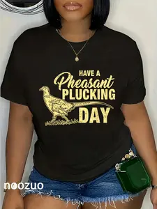 100% Cotton Funny Pheasant Hunting Plucking Gift T-Shirt