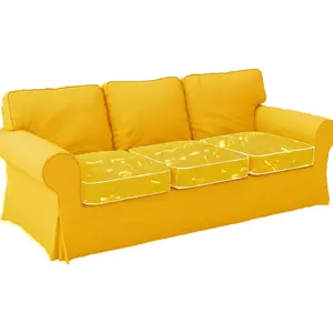 Plastic Sofa Cushion Covers PVC  Sofa Seat Covers Clear Furniture Protector with Zipper, 29.5 x 29.5 x 8.7 Inches (3)