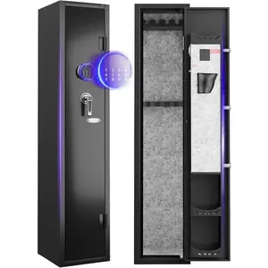 Cabinet Alarm 2-3 Gun Capacity Gun Safe, Home Rifle and Handgun Safe, with Digital Keypad and Two Emergency Keys, Gun Safe with Quick Access Feature, Rifle and Shotgun Safe with Removable Gun Rack and Storage Pouches