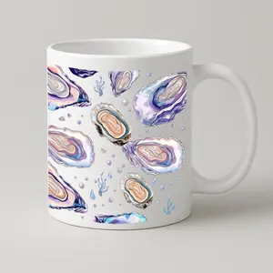Seashell Mug, Ocean Lover Present Nautical Maritime Living Drinkware, 11 15 oz