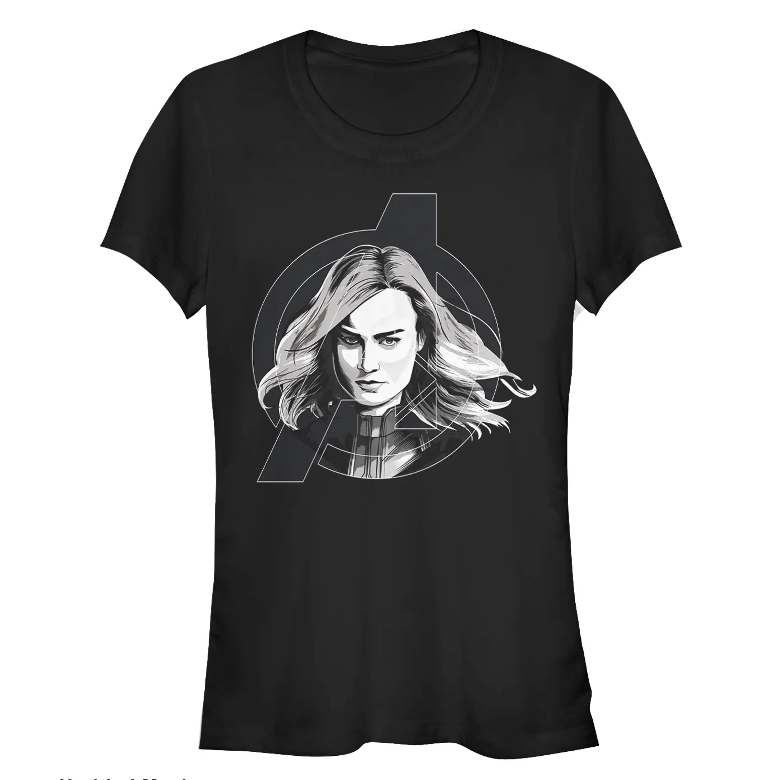 Juniors Womens Marvel Avengers: Endgame Captain Marvelscale T-Shirt