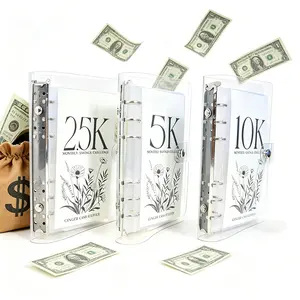 【Father's Day Gift】A6 12-Month Money Saving Binder ,10K / 5K / 2.5K Savings Challenge ,Cash Envelope Budget Planner for Home & Office.#SummerVibes【Deals for you days】