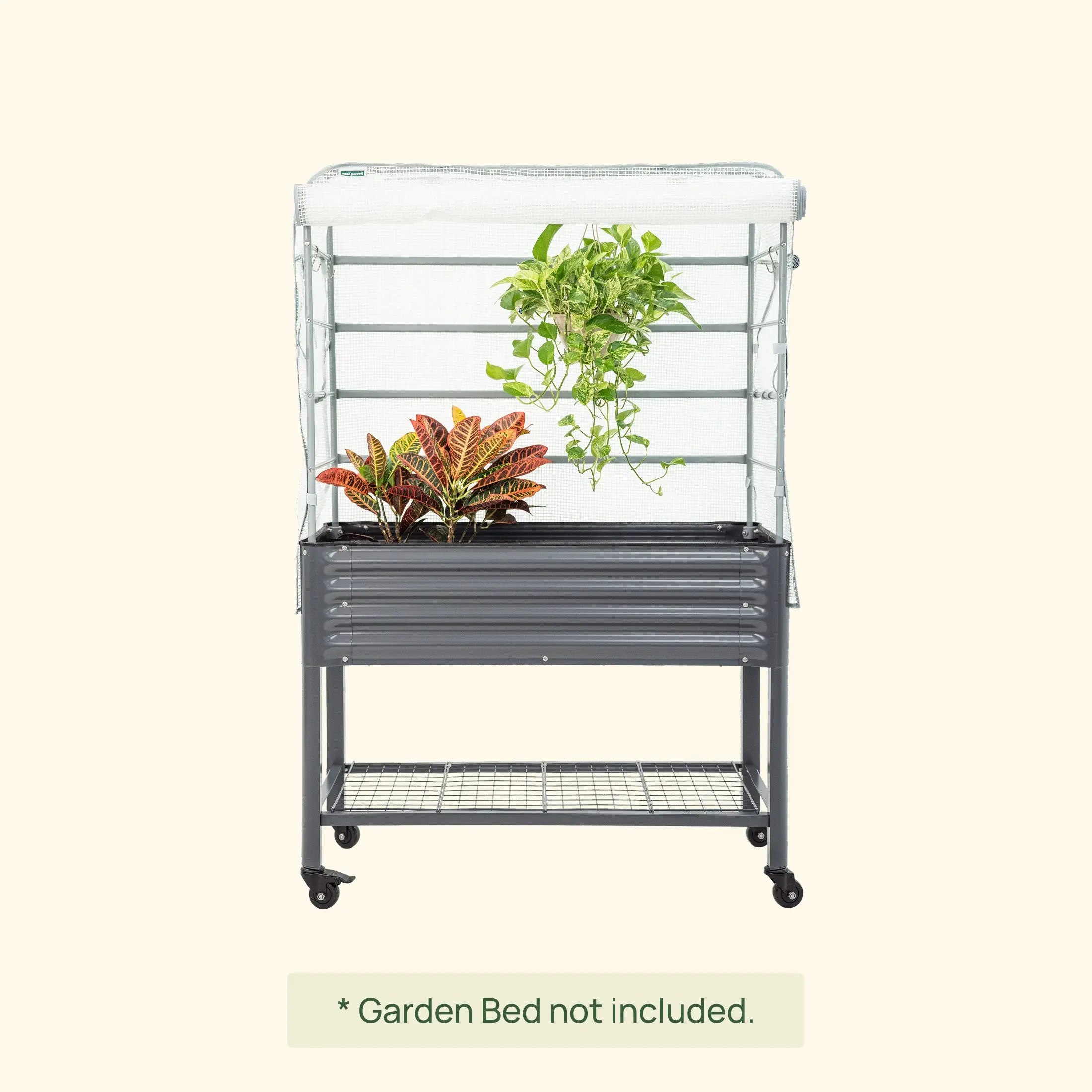 Frost Cover System for Elevated Garden Bed - V Series, Winter Freeze Protection Covers for Outdoor & Patio Plants, Greenhouse Cover for Extending Growing Season, Garden Bed Not Included