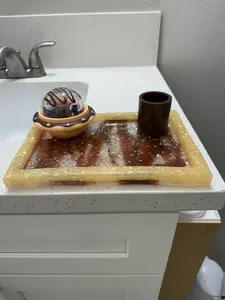 Interactive Popmart ring holder one of a kind glow in the dark tray