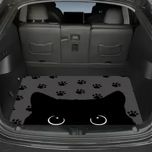 Cat Print Trunk Mat, Clear & Fade-Resistant Surface, Non-Slip Bottom Layer, Ideal for Daily Travel & Item Transportation, Car Floor Mats