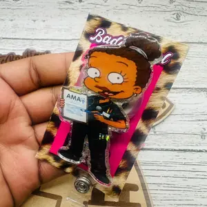 AMA Glitter Badge Reel: Funny Nurse ID Holder