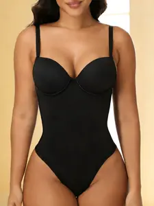 Women's Comfortable Slim-Fitting Bodysuit, Adjustable Straps, Breathable Shapewear, Backless Design, All-Season Wear, Summer, Seamless Sculpting Bodysuit