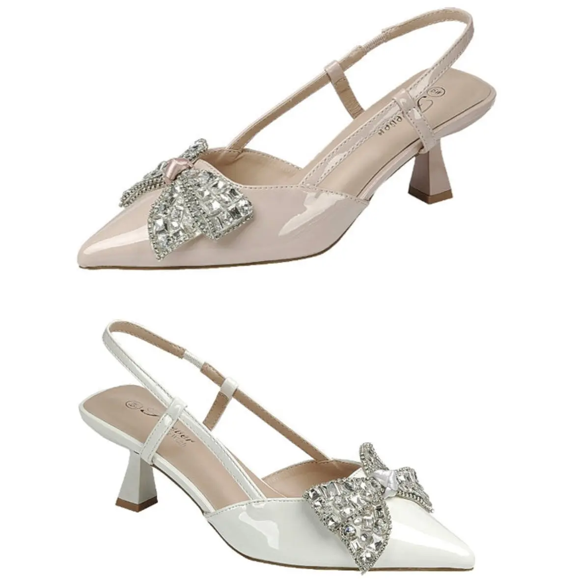Aurora WIDE-FIT Embellished Bow Kitten Heels