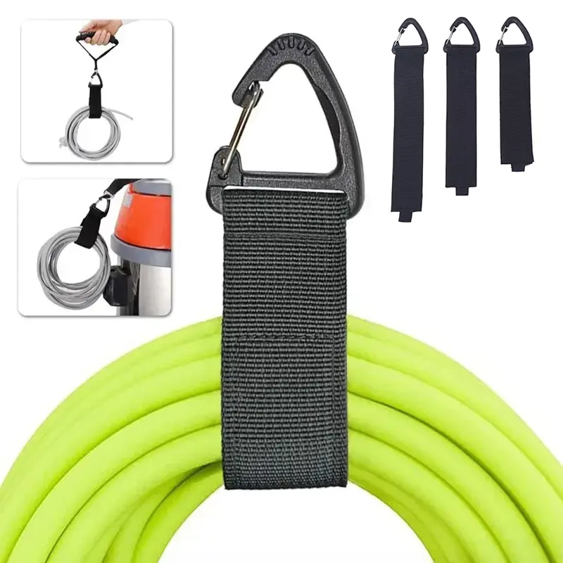 Heavy-Duty Storage Strap, Heavy Duty Straps, Durable Nylon, Webbing with Triangle Buckle & Hook and Loop Fastener, Rope Management, Extension Cord Organizer for Ropes, Hoses, Outdoor Gear Storage, Home Organization