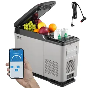 VEVOR Car Refrigerator, 12 Volt Car Refrigerator Fridge, 12 L Single Zone Portable Freezer, -4-68 Adjustable Range, 12/24V DC and 100-240V AC Compressor Cooler for Outdoor, Camping, RVVEVOR Super Brand Day