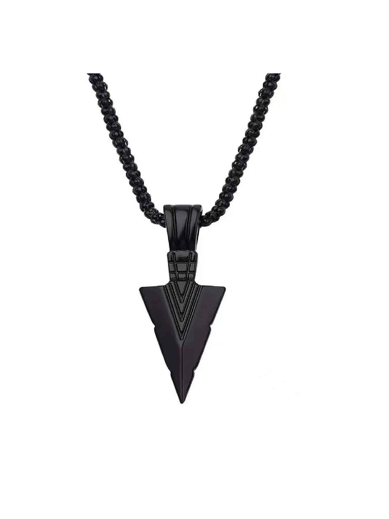 Vintage Triangle Charm Matching Chains Necklace, 2024 Trendy Goth Mens Jewelry for Daily Wear, All-match & Exquisite Men Accessories As Valentines Gif