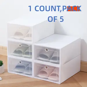 Clear Shoe Box Organizer, Stackable & Strong, Eco-Friendly, Closet Storage, Multi-Pack