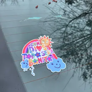 Car sticker con Dios todo será más bonito