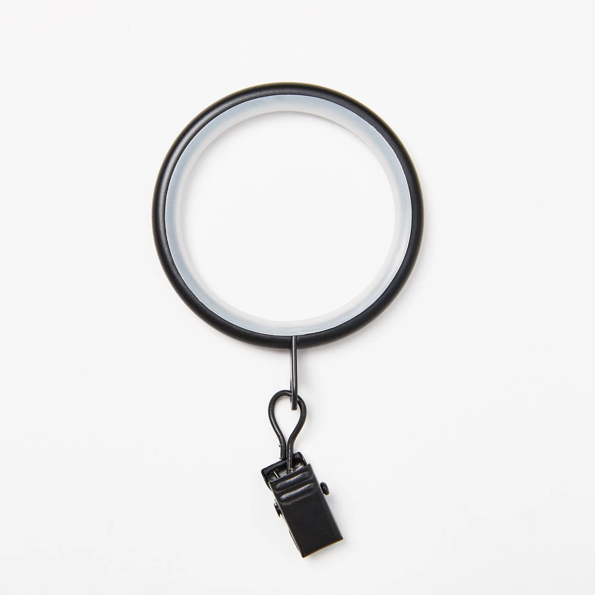 Deconovo Clipable Quick-Connect Hook-Style Multi-Clip Horizontal Curtain Rings (Pack of 12) for Curtain & Blind Installations, Clipable Curtain Rings