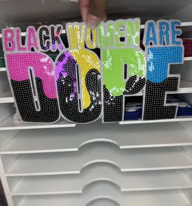 Black Women Are Dope Iron-on SEQUIN Patch