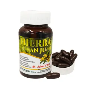 Frutos de la Naturaleza - St. Johns Wort - Hierba de San Juan 60 SoftGels  Herbal Supplement Capsules