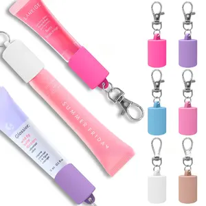 Hanging Keychain Cap for Lip Products Leak-Proof & Anti-Lost Protective Sleeve Essential Cosmetic Accessory for Daily Commute & Travel