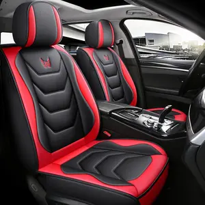 5 Seats Car Seat Cover, SUV Waterproof Set Full Set Car Seat Cushion, PU Leather Car Seat Cover, Universal Car Seat Cover Full Set Christmas Gift Interior Vehicle Automotive Carbon