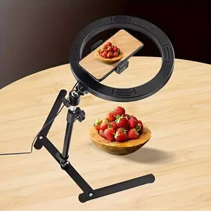 10 Inch Top Shot Bracket, Adjustable Height & Angle Phone Holder, Selfie Light for Product Photography & Video Recording, Mobile Phone Accessories