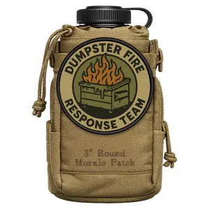 Dumpster Fire Response Team Funny Morale Patch 3” Round Hook & Loop Back for Hats Jackets Tactical Vests Plate Carriers EDC Gear & Humor Patch Collectors