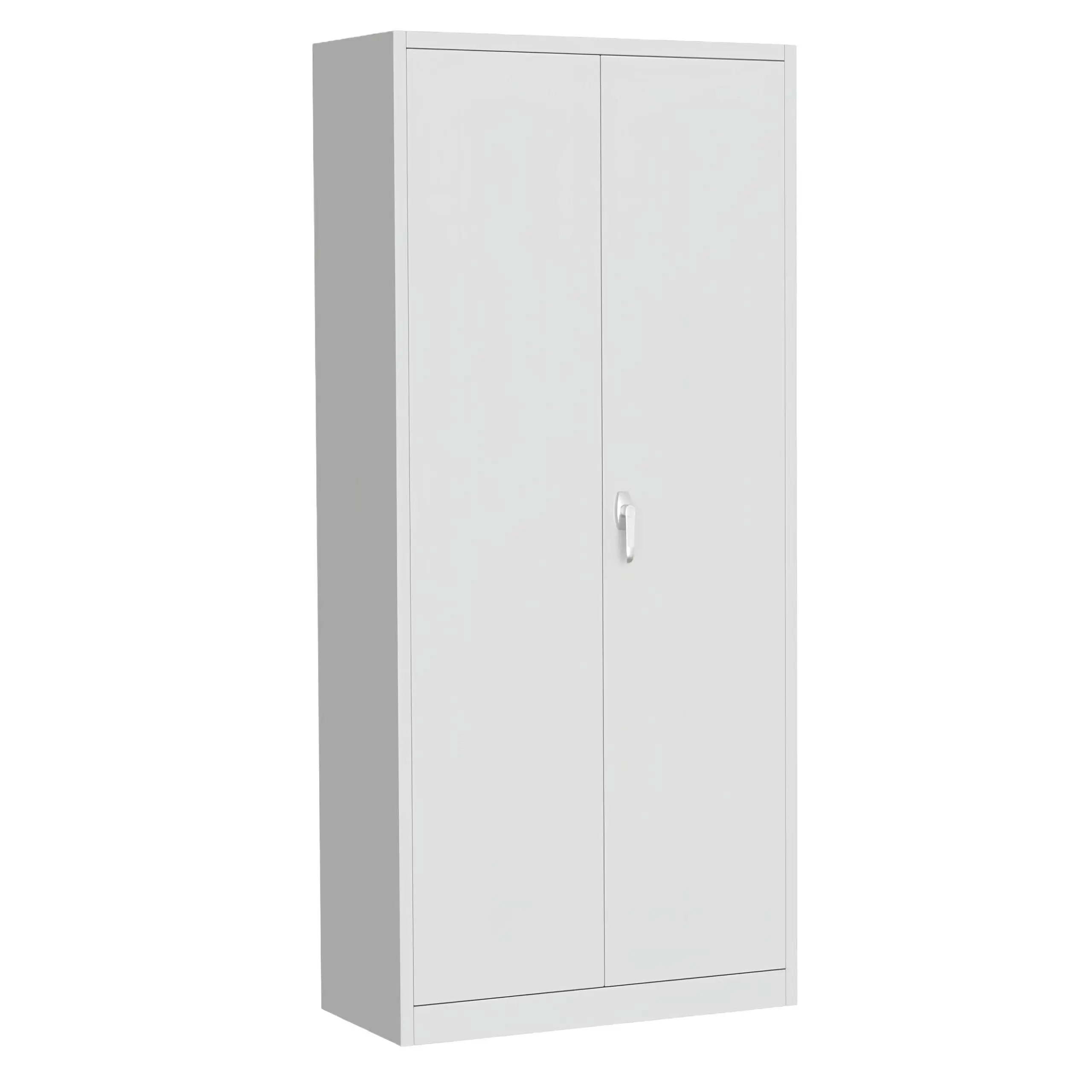 GARVEE 71" Tall Metal Storage Cabinet,Classic Garage Storage Cabinet,Steel Utility Cabinet with 2 Doors and 4 Shelves,Locking Storage Cabinets for Garage, Home, Office, School (White)