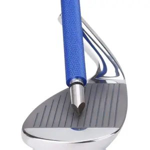 Golf Club Groove Sharpener, Re-Grooving Tool and Cleaner for Wedges & Irons - Generate Optimal Backspin - Suitable for U & V-Grooves - Fathers Day Dad Gifts for Dad