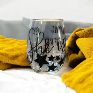 Personalized Glassware Customized Drink & Wine Glasses Durable Engraved with Names Dates Quotes or Logos for Gifting & Celebrations She is the One Design with Stars