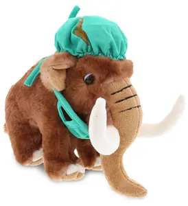 DOLLIBU Large Wild Mammoth Stuffed Plush Toy - Polyester Material, Super Soft Fluffy Fur, Doctor Outfit, Kids' Pretend Play Stuffed Toy