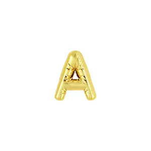 Fantasticmiya Balloon Font Initial Hoop Earrings for Women - Bubble Letter A-Z, Stainless Steel, Personalized Jewelry Gift for Women
