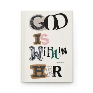 Copy of Hardcover Journal — "God Is Within Her" Inspirational Psalm 46:5 Faith Notebook