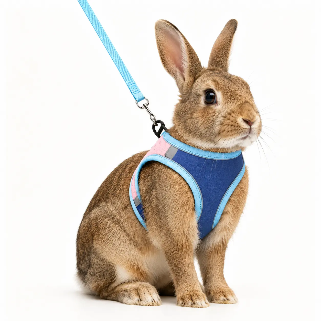 Small Pet Escape-Proof Harness & Leash Set Pack, Adjustable Reflective Soft Mesh Vest, Prevents Pulling, for Pets Up to 13 lbs, Easy Safe Outdoor Walks