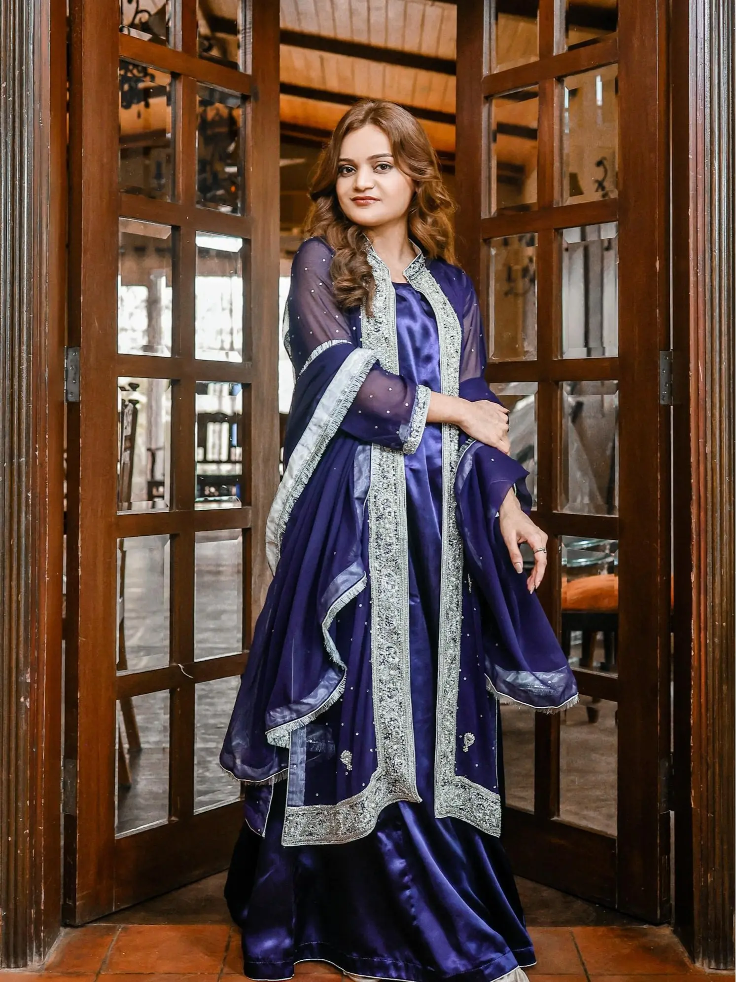 Pakistani & Indian Coat Style Maxi For Women’s (party wear) by MACK FABRICS. Chiffon Comfort Dress Traditional Womenswear Dupatta Clothing