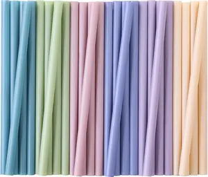 100 Pcs Jumbo Smoothie Straws, Disposable Wide Plastic Drinking Straws, Colorful Plastic Straws for Milkshakes, Smoothies, Boba, Bubble Tea, Ice Coffee - 8.5"L, 0.4" D