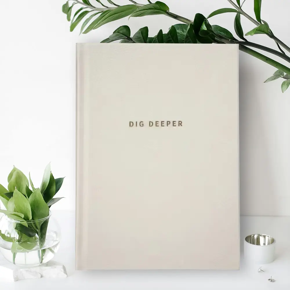 Dig Deeper Journal, Guided Self-Discovery Notebook with Sections for Intention, Healing, Gratitude and Growth - Bestselling Reflective Journal for Adults, Practical Tool for Personal Development