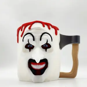 Terrifier Art the Clown Horror Ice Cream Pint Holder | Fits Ben & Jerry’s & Haagen-Dazs | Spooky Slasher Fan Gift & Decor Funny Dad Mug Funny Coffee Mug