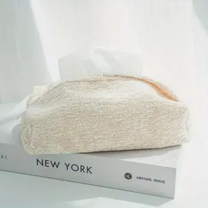 1 Piece scandinavian Cream Style Tissue Box Holder - Square Tissue Dispenser, Suitable for Small Spaces