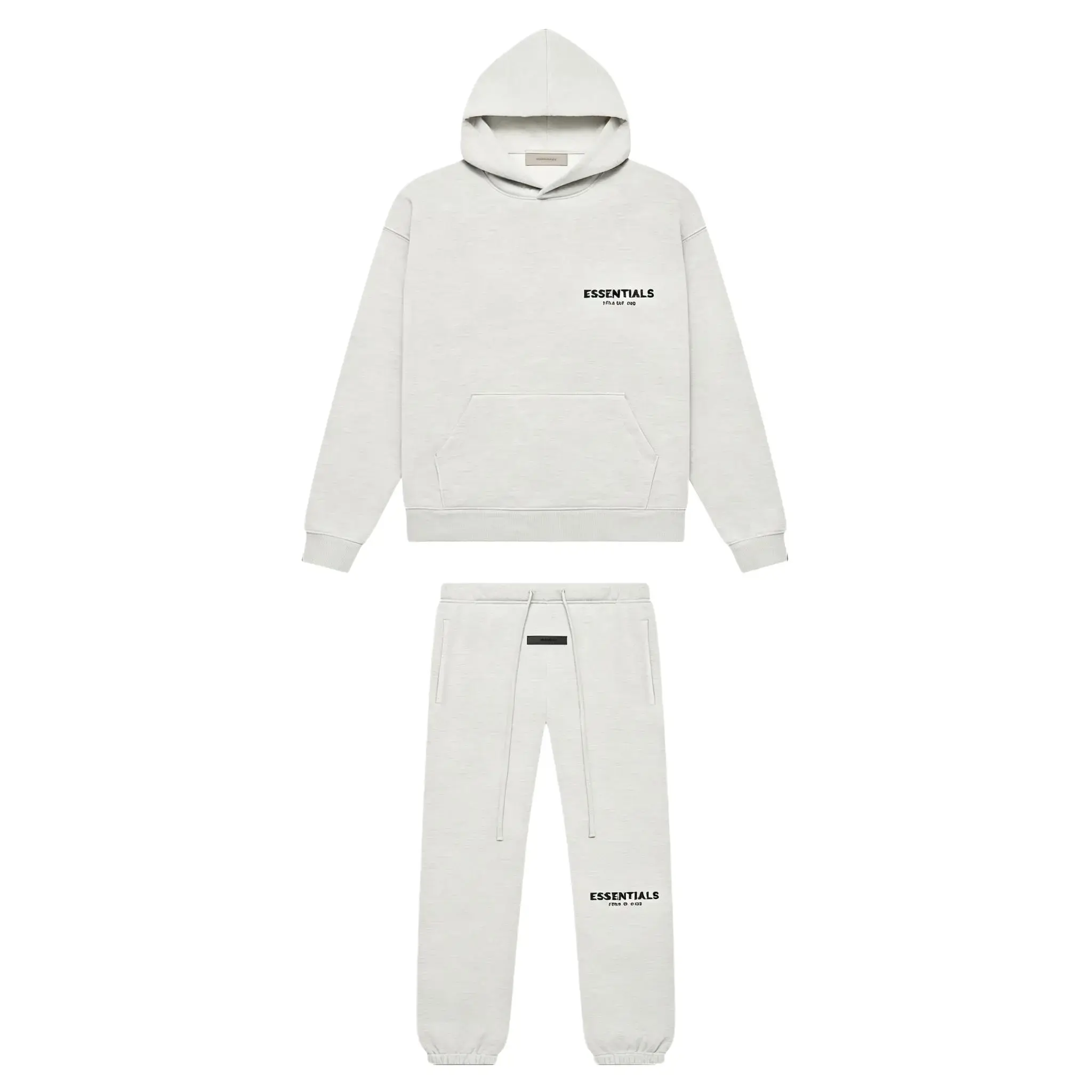 Fear of God Essentials Hoodie 'Light Oatmeal' and Sweatpants 'Light Oatmeal'