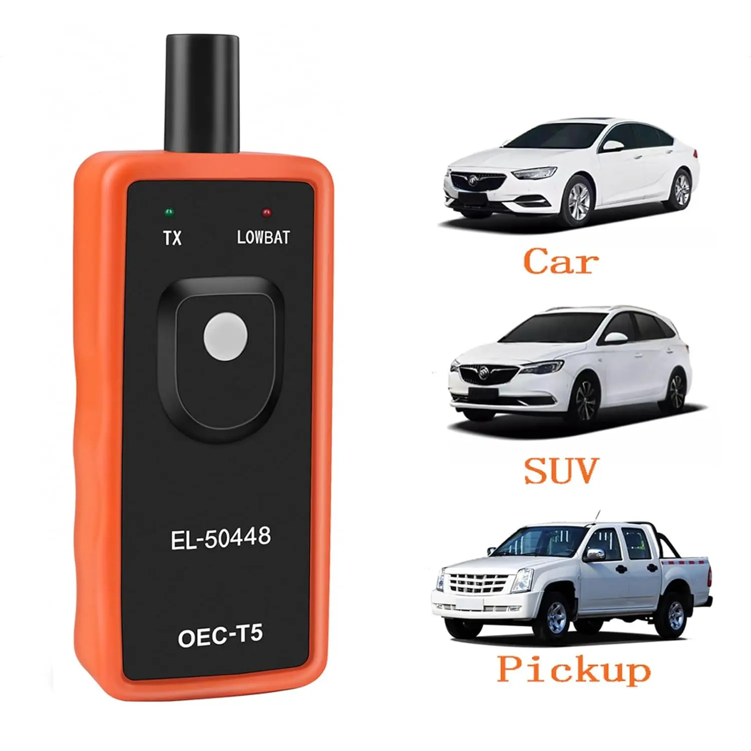 TPMS Relearn Tool for GM, Auto Tire Pressure Monitor Sensor Activation Reset Tool, Compatible with Chevy Cadillac GMC Buick Vehicles, Easy TPMS Programming & Reset Tool for Car Maintenance (Orange)