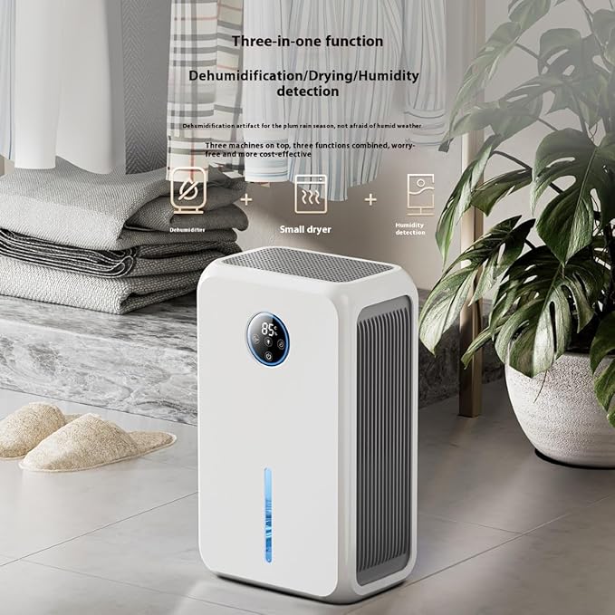 Dehumidifier for Home up to 1000 Sq.Ft, Quiet Portable Dehumidifier for Bedroom Basement Bathroom, Smart Auto Comfort Mode, Digital Display Humidity Control, Timer Function, Safe Energy Efficient Moisture Remover with Thermal Protection