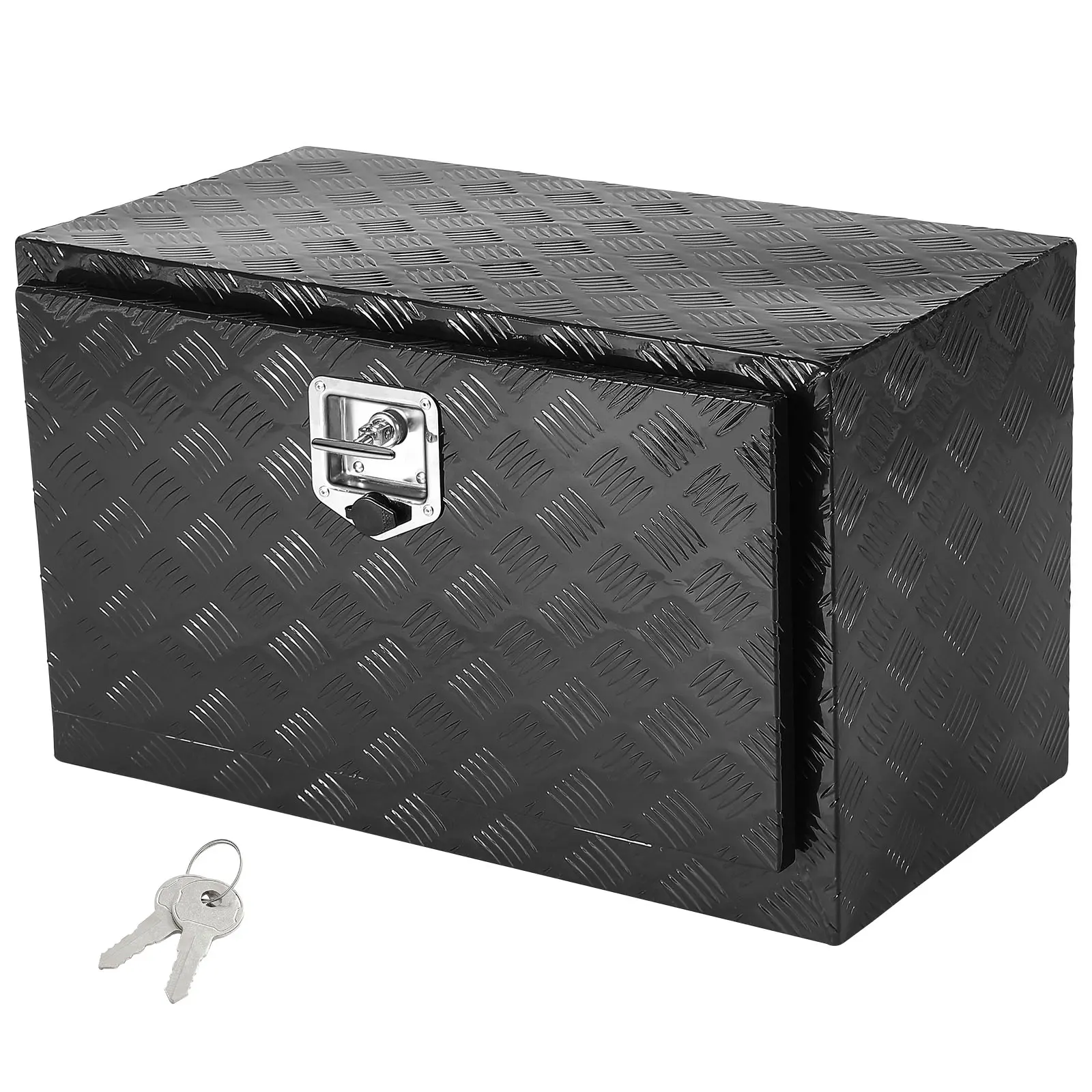 【Summerfinds】VEVOR Underbody Truck Box,30" x 17" x 18" Pickup Storage BoxHeavy Duty Aluminum Diamond Plate Tool Box with Lock and KeysWaterproof Trailer Storage Box with T-Handle Latch for TruckVanTrailer, Lockable Tool Storage, Toolbox Storage Box