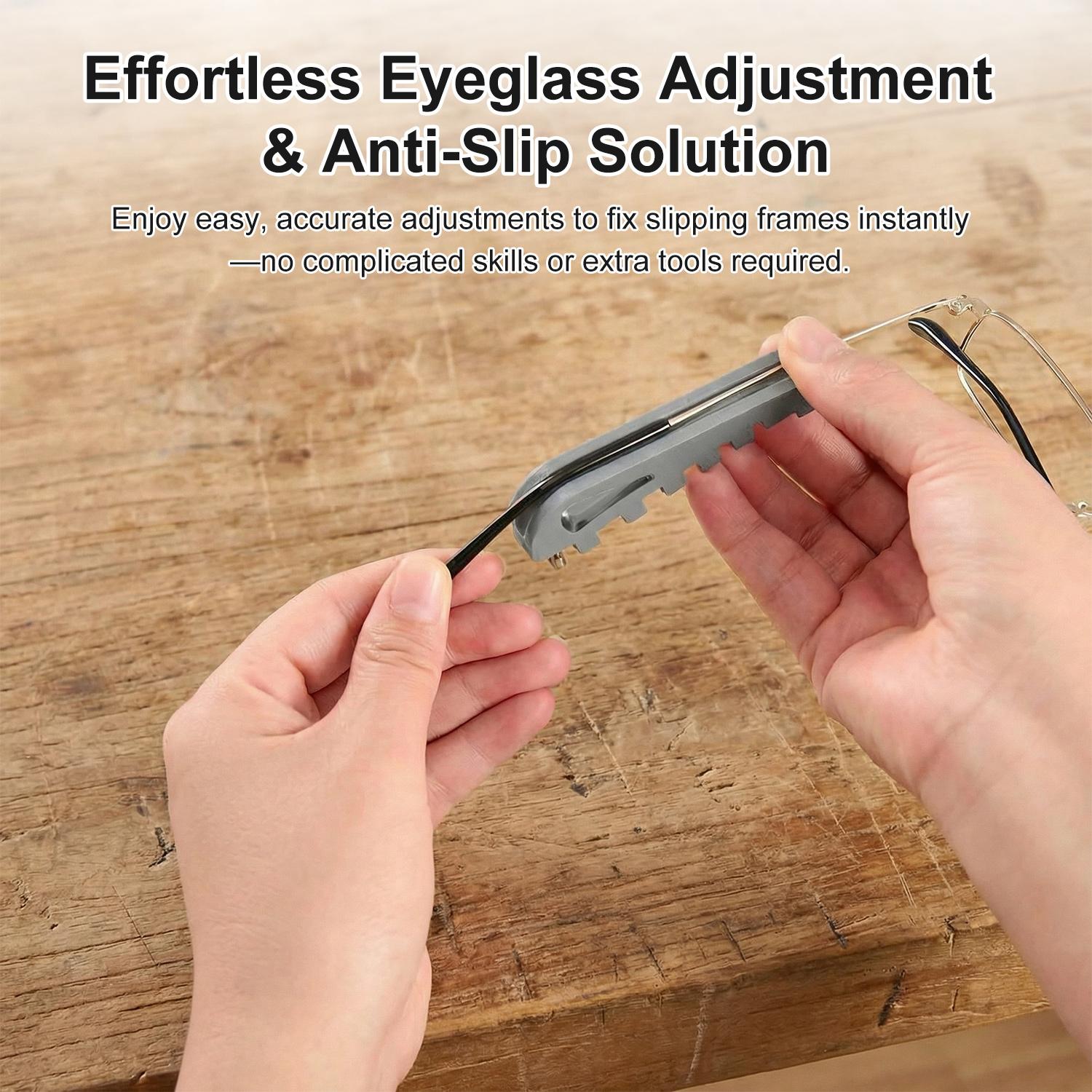 Eyeglass Frame Adjustment Tool,Glasses Frame Bender for Temple Arms & Nose Pads Curvature,Optician-Recommended Multi-Tool for DIY Glasses Repair & Adjustment