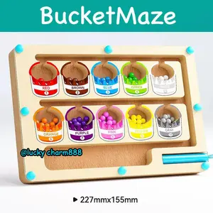 Magnetic Color and Number Maze, Montessori Toys for 3+ Year Old, Wooden Magnet Board Counting & Color Sorting Toddler Activities, Educational Fine Motor Skills Toys Gifts for 3-5 Years Old Boys Girls