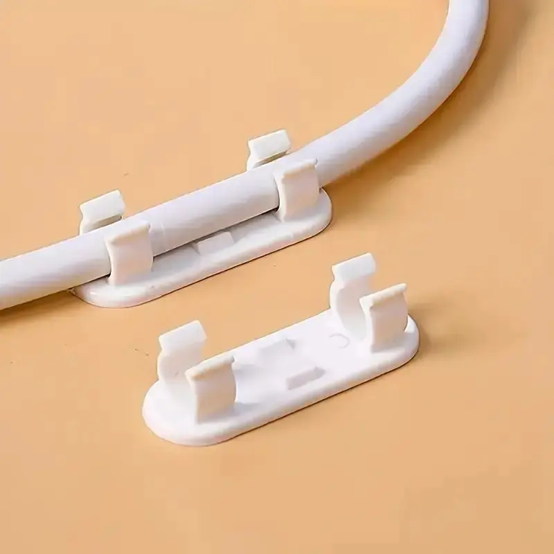 20pcs Adhesive Cable Management Clips, Desk Organizer Tidy - Cable Organizers for TV, PC, Ethernet - Under Desk & Wall Home & Office Organization Supplies, Work Organizer