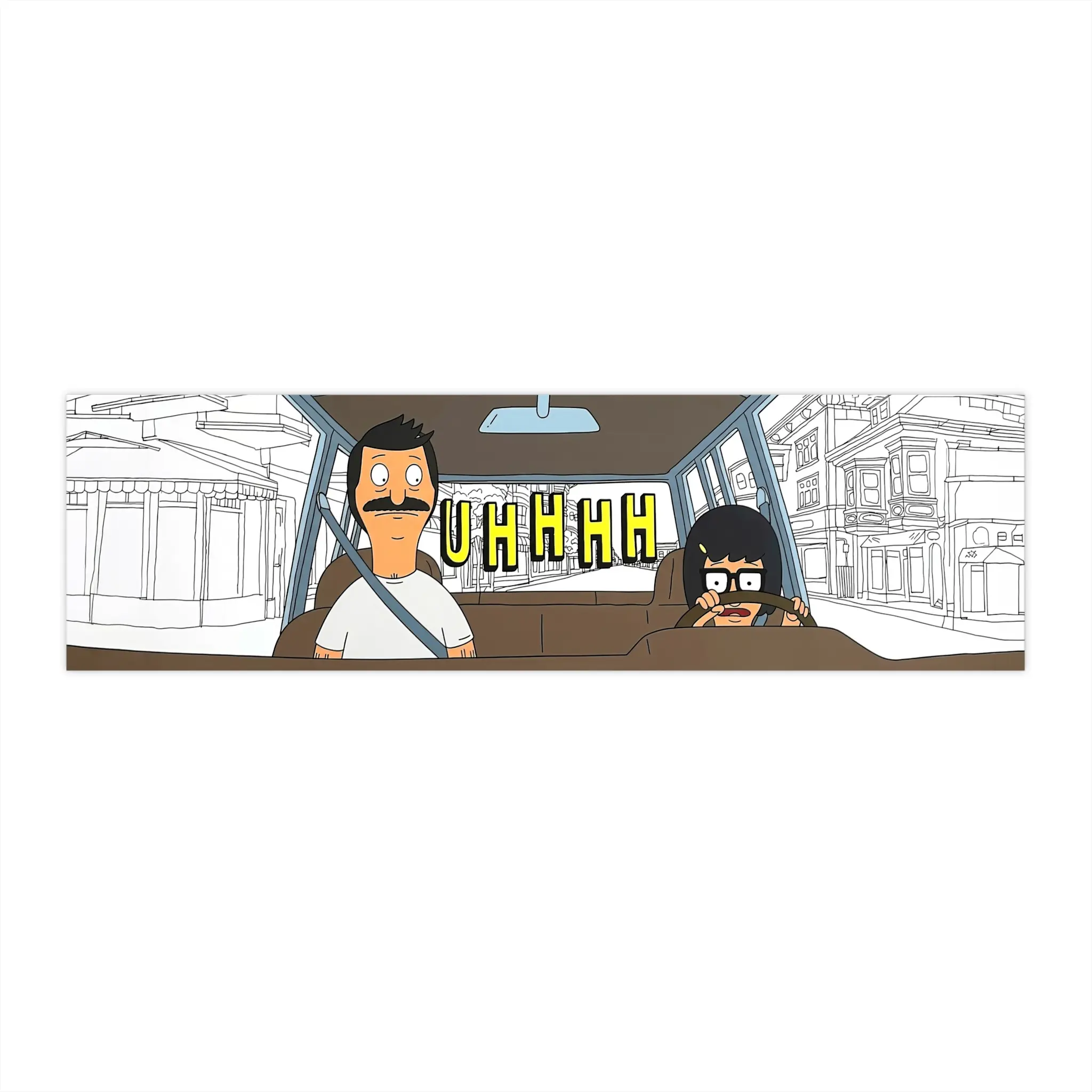Bob's Burger UHHHHHHHH Meme Funny  Bumped Sticker