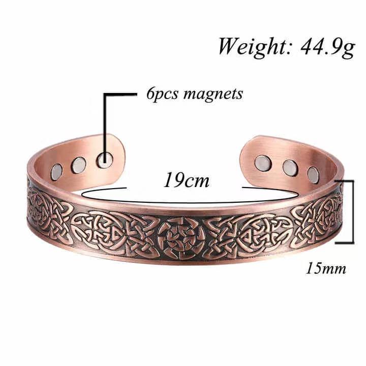 99.9% Pure Copper Cross Bracelet — Featuring 6 High-Strength 3500-Gauss Magnets. A Simple, Stylish, and Adjustable Decorative Gift — Perfect for Easter and Any Occasion. Adjustable Slider Bracelets Magnetic Copper Bracelet Bracelets Jewelry