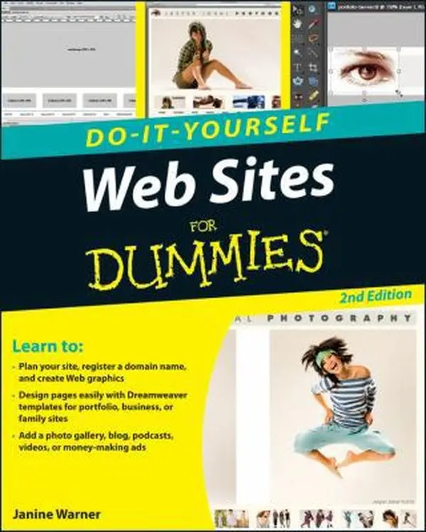Used Paperback Book - Web Sites Do-It-Yourself for Dummies by Janine Warner (English) - Tutorial for Learning Web Sites, Perfect for Beginners to Read