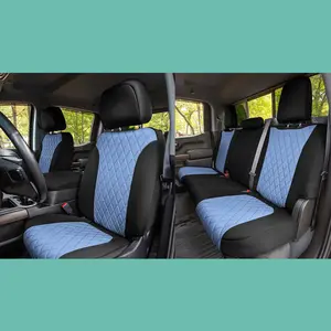 GMC Sierra 1500 2500HD 3500HD SLT | AT4 | DENALI 2019-2023 - Full Set Seat Covers - Blue Ultraflex Neoprene
