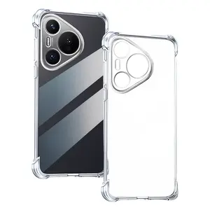 Transparent Shockproof Phone Case for Huawei Series, Military Grade Tpu Material, Air Cushion Design, Anti-Drop Protection