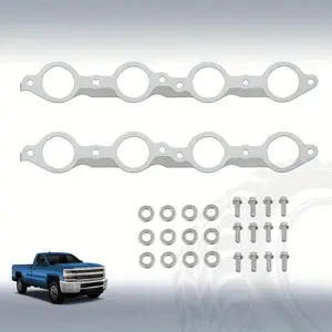 LS MLS Exhaust Manifold Header Gasket Pair W/Bolts Fit For LS1 For 4.8 5.3 5.7 6.0 6.2L
